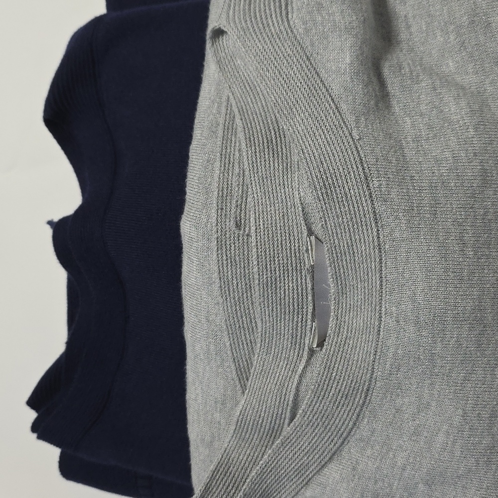 Elegant Navy Blue Crew Neck Sweater - Picture 11 of 11